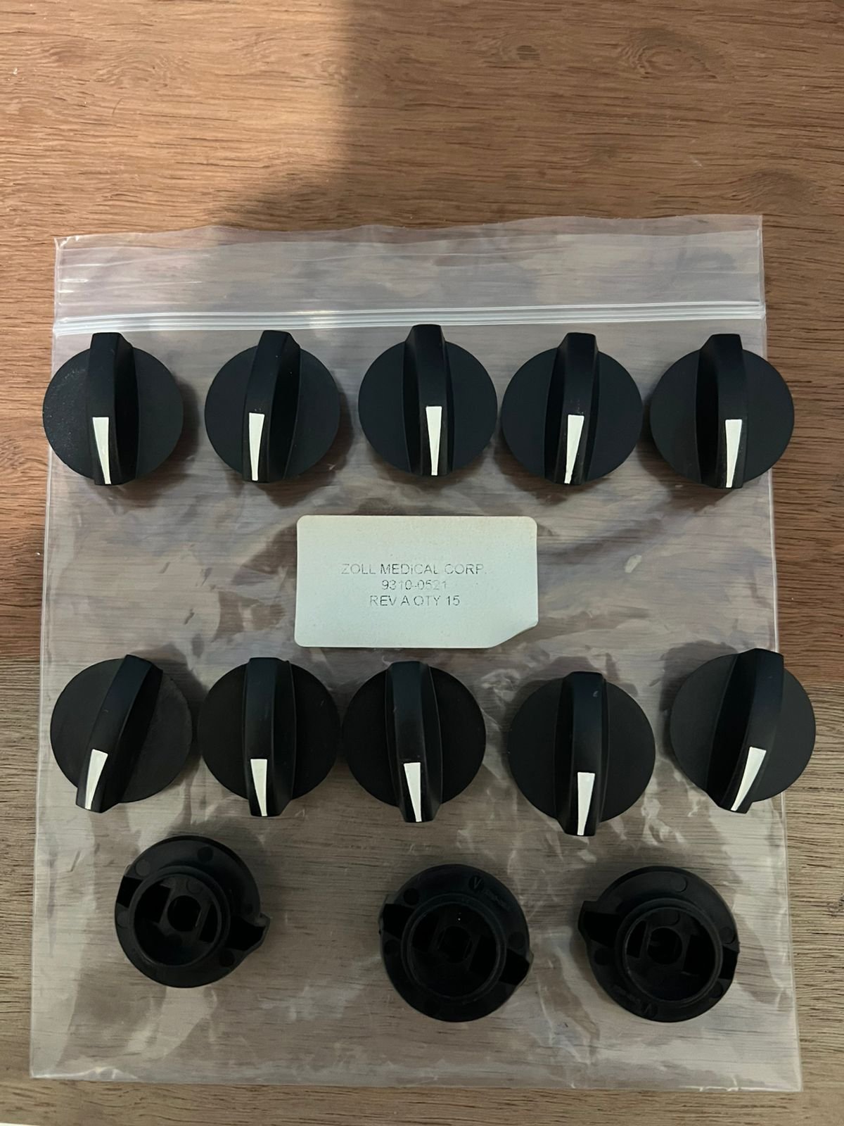 Botão knob preto Zoll M séries