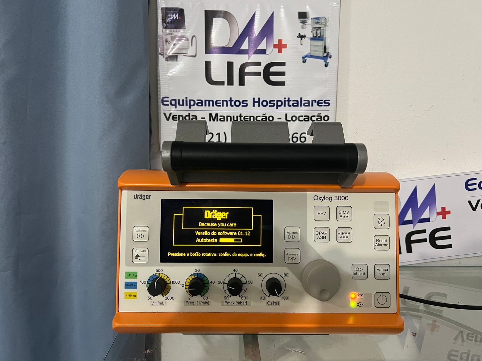 Respirador Drager Oxylog zero hora trabalhada5
