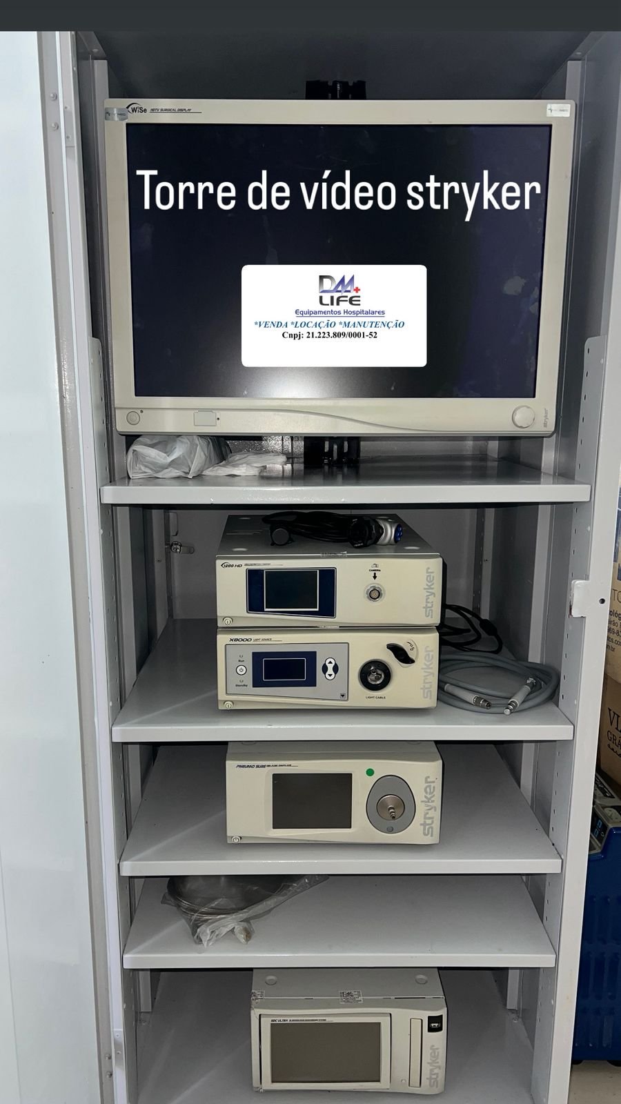 Torre de vídeo stryker 1288 semi nova